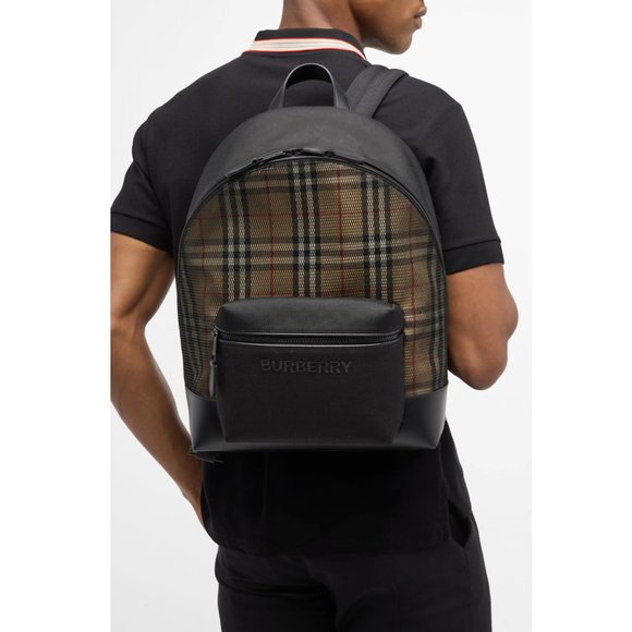 Burberry Jett Check and Mesh Backpack - Picture 10 of 11